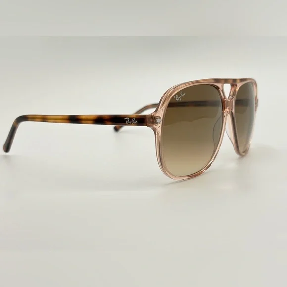 Ray-Ban Bill RB2198 Transparent Brown 1292/51 Large Lens Fashion Style w/case - Picture 2 of 12